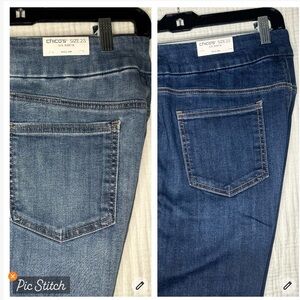 NWT 2 PAIRS Chico's Slim Leg Jean CAPRIS Womens Stretch Denim Pull On Sz 14-2.5